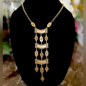 Chico’s 24 in Gold Bib-Style Statement Necklace